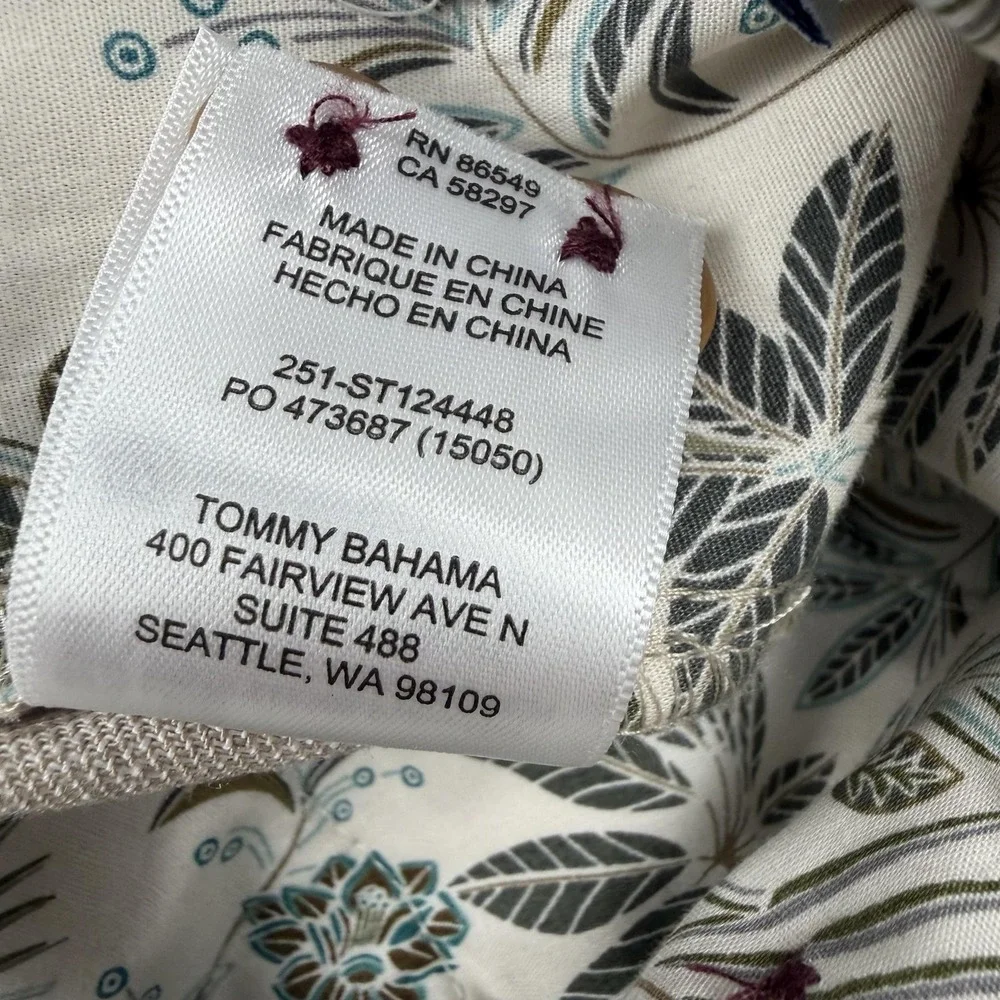 Tommy Bahama Pants Mens 34x30 Beige Linen Blend Chino Summer Travel Casual